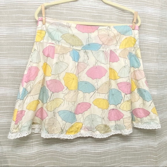 ⛱2/$18⛱ Arden B  PINK YELLOW UMBRELLA SKIRT - Picture 1 of 7